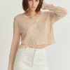 Leah Sheer Rib Cardigan