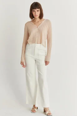 Leah Sheer Rib Cardigan
