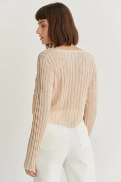 Leah Sheer Rib Cardigan