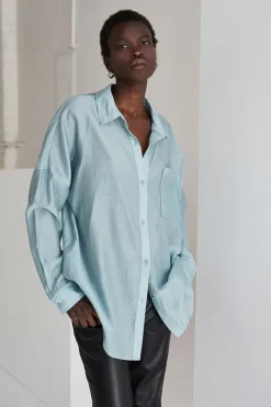 Lillian Sheer Button Up Shirt