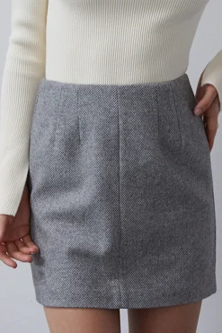 Lyla Brushed Tweed Mini Skirt