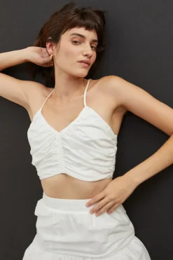 Manny Shirred Crop Top