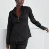 Maurice Satin Pinstripe Shirt