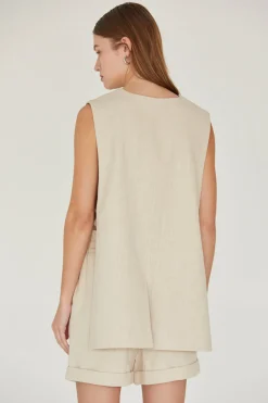 McKenna Linen Blazer Vest
