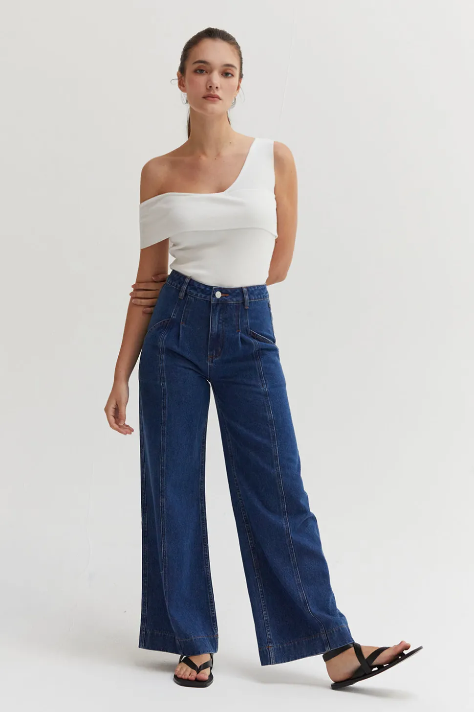 Micah One Shoulder Knit Top