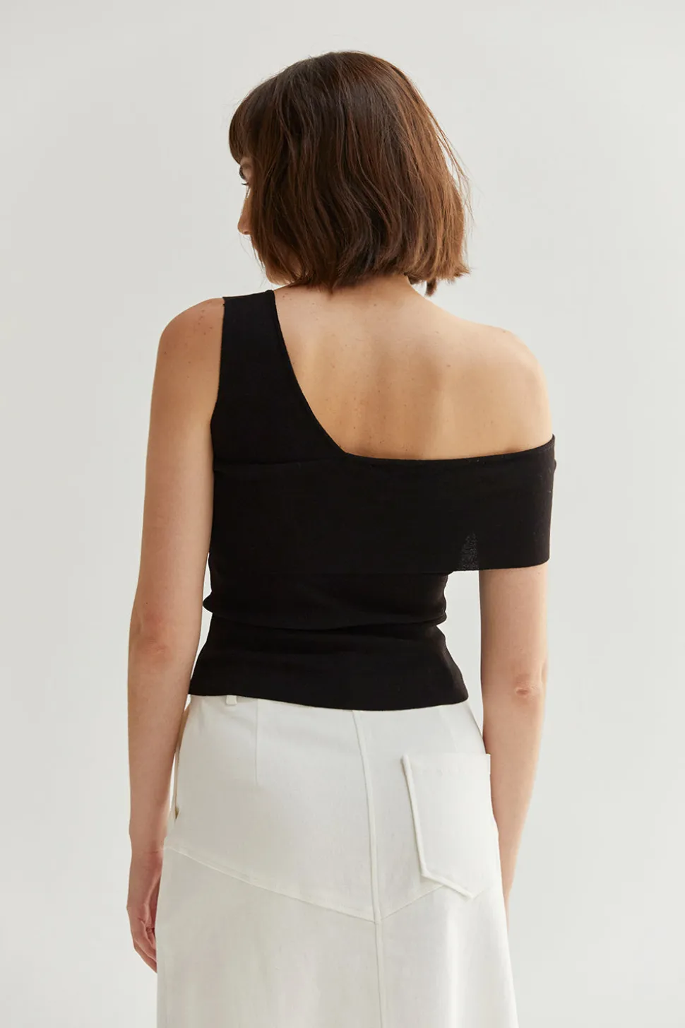 Micah One Shoulder Knit Top