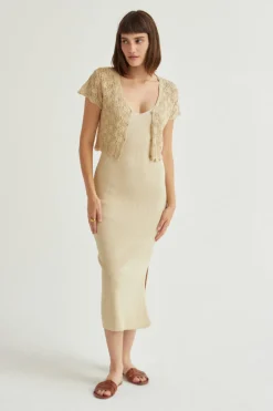 Monnie Ribbed Knit Midi Dress