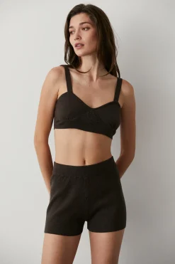 Mylie Ribbed Knit Shorts Set