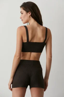 Mylie Ribbed Knit Shorts Set