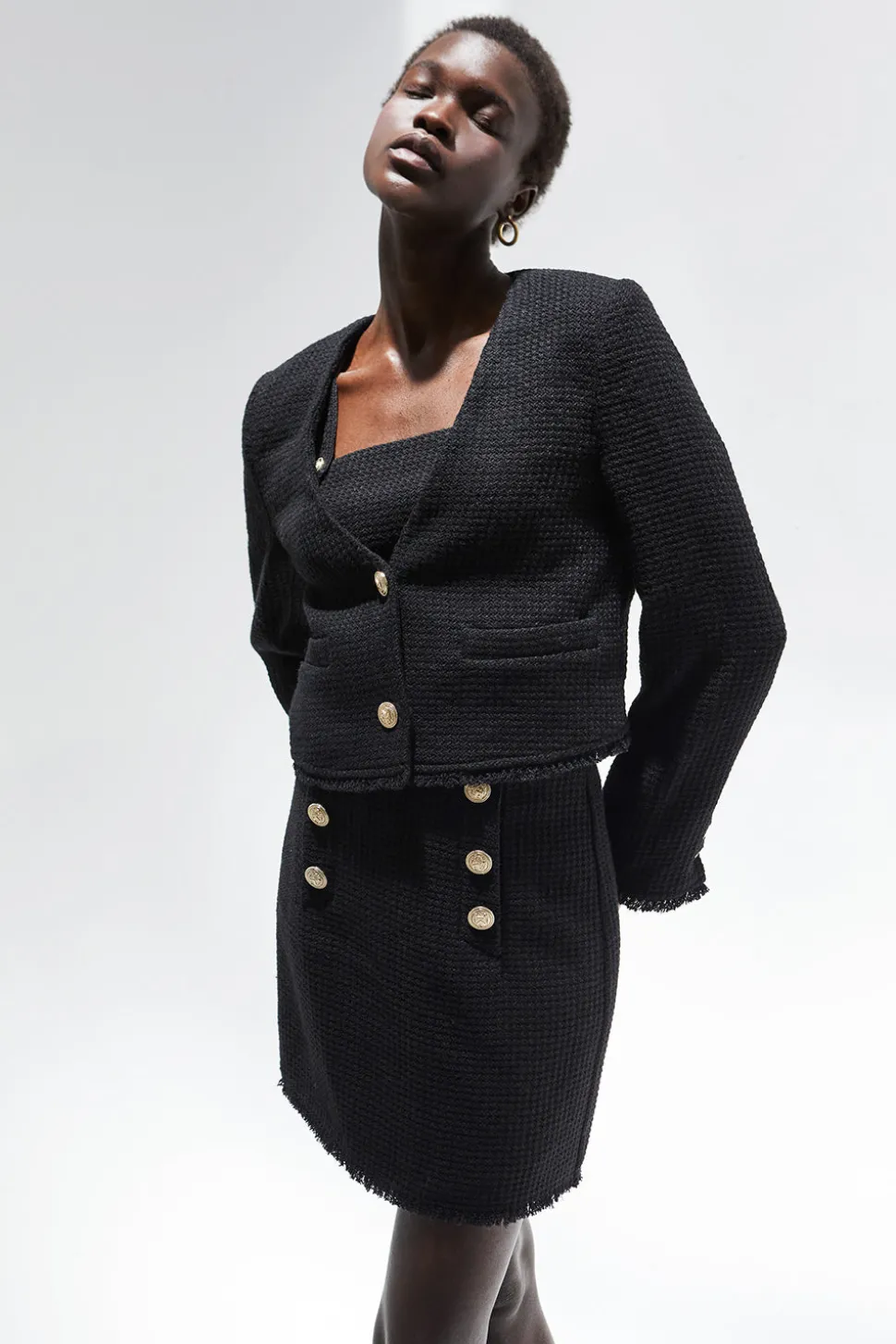Perry Tweed Jacket Two-Piece Set