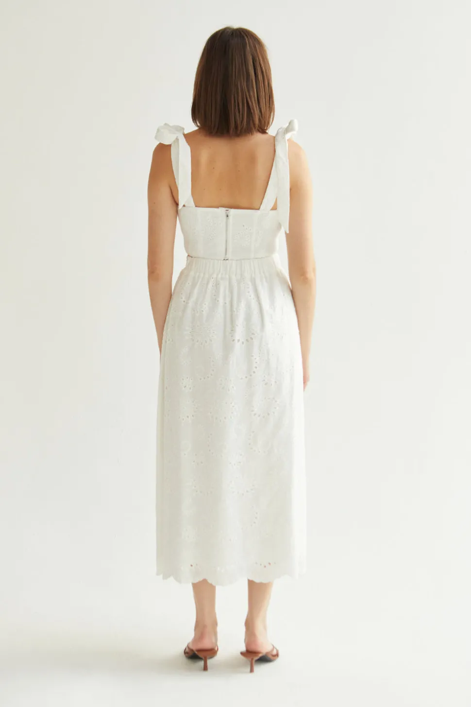 Raylene Eyelet Midi Skirt