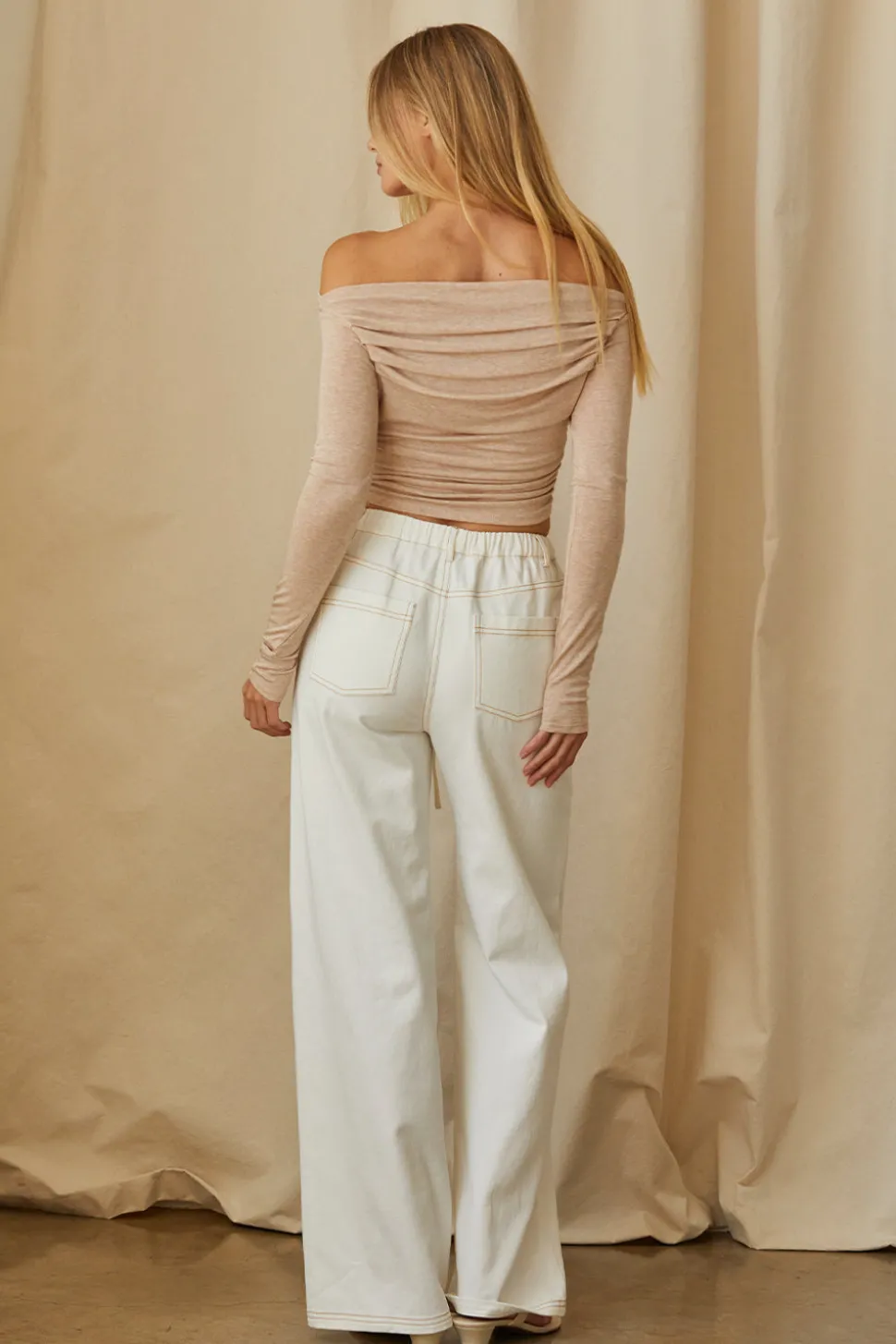 Rena White Denim Pants