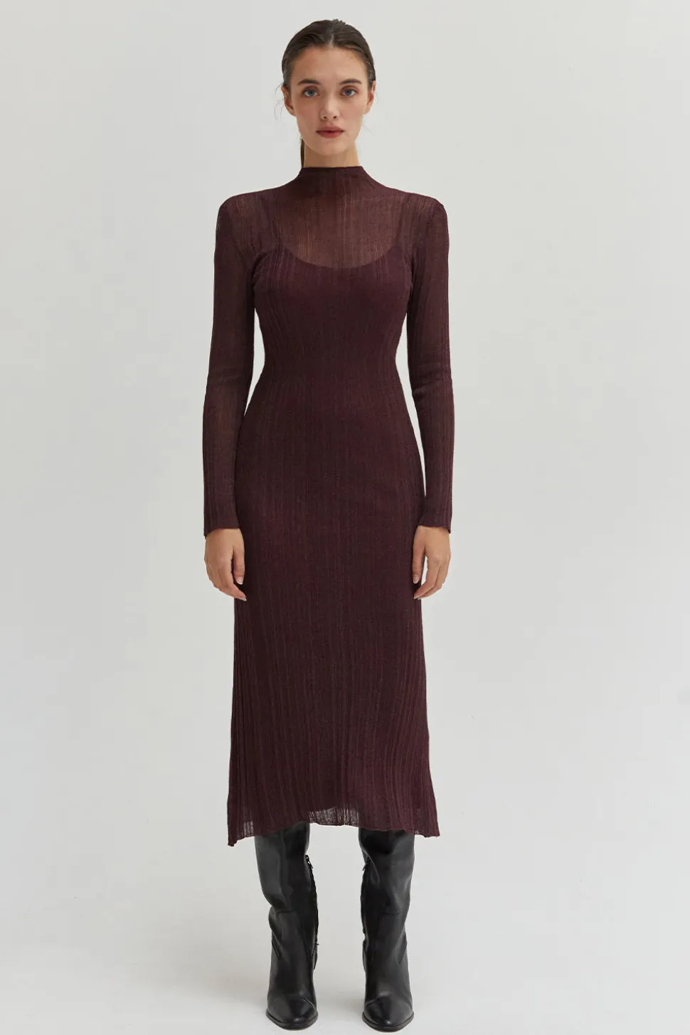 Rexie Sheer Lurex Maxi Dress