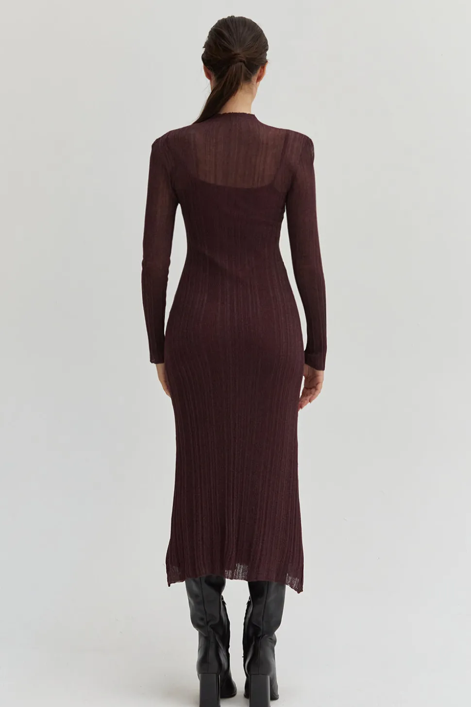 Rexie Sheer Lurex Maxi Dress
