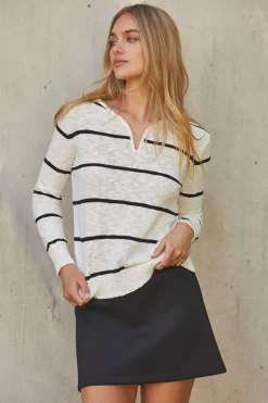 Sherri Striped Knit Top