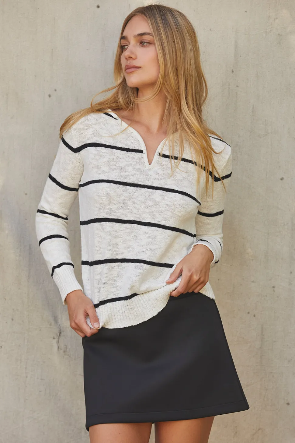 Sherri Striped Knit Top