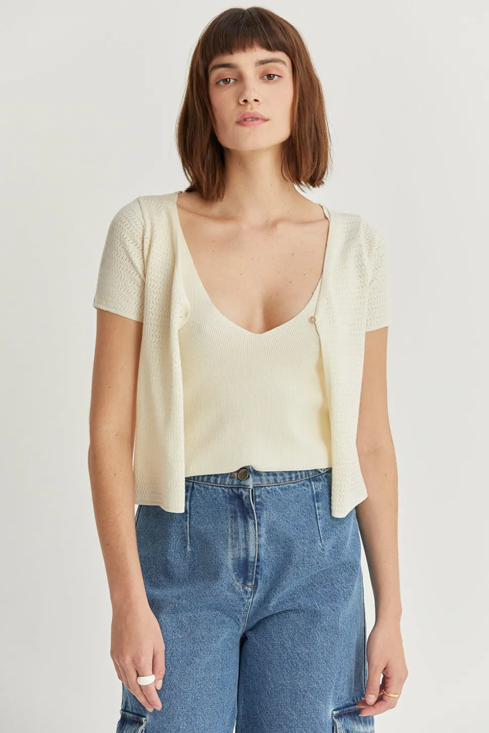 Sia Twofer Knit Top