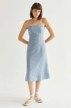 Sofia Linen Midi Dress