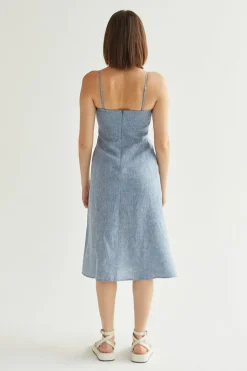Sofia Linen Midi Dress