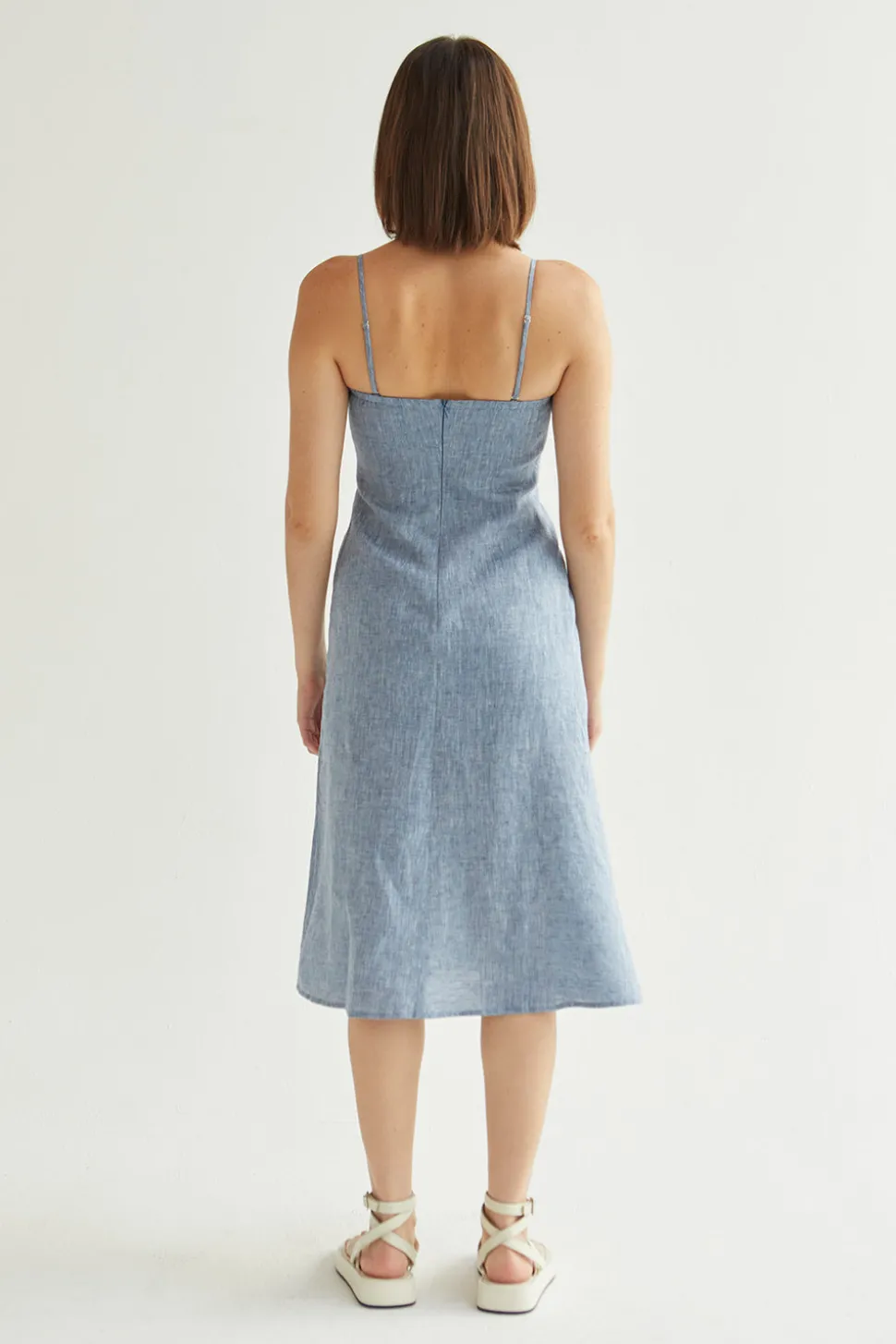Sofia Linen Midi Dress