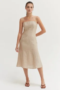Sofia Linen Midi Dress