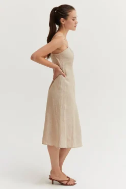 Sofia Linen Midi Dress
