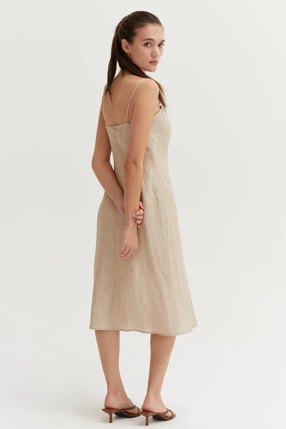 Sofia Linen Midi Dress