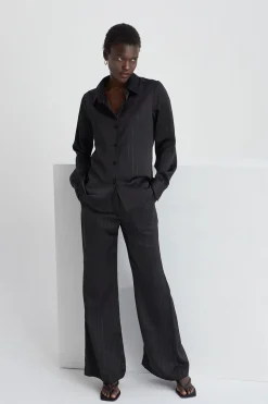 Tamara Satin Pinstripe Pants