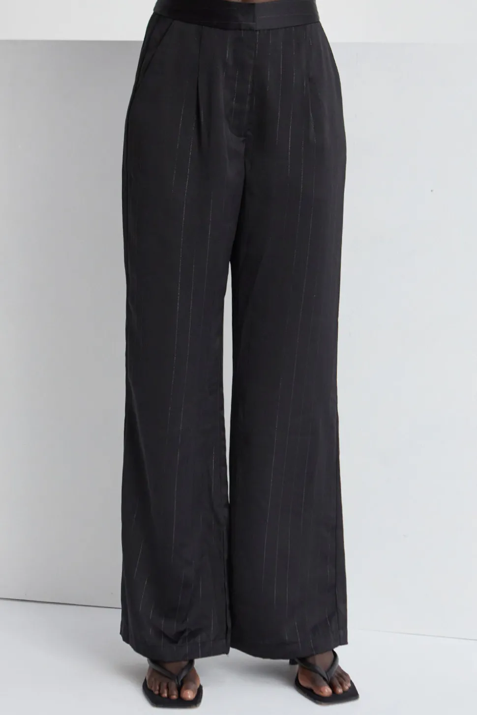 Tamara Satin Pinstripe Pants