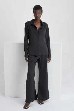 Tamara Satin Pinstripe Pants