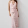 Victoria Satin Midi Dress