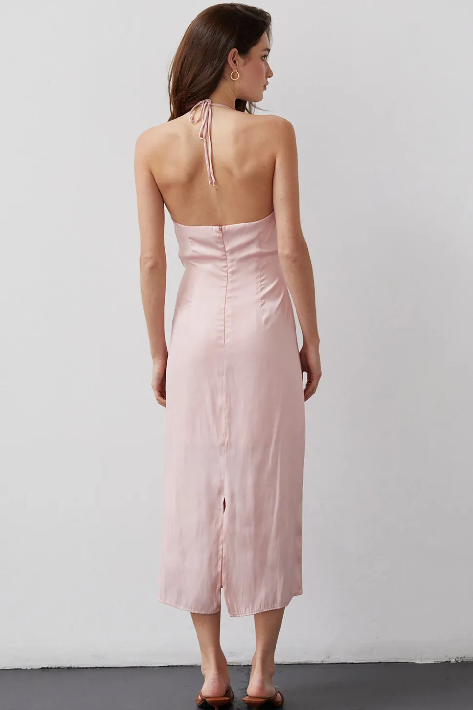 Victoria Satin Midi Dress