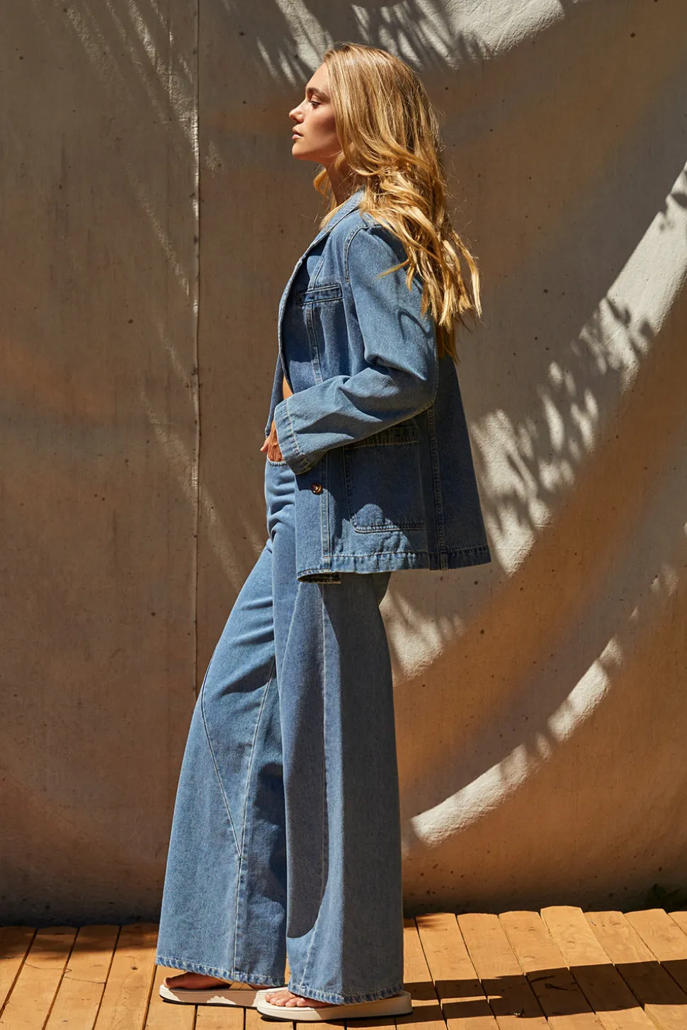 Victoria Wide Leg Denim Pants