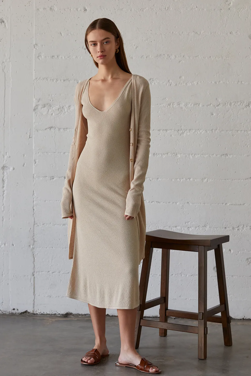 Zariyah Pebbled Knit Dress