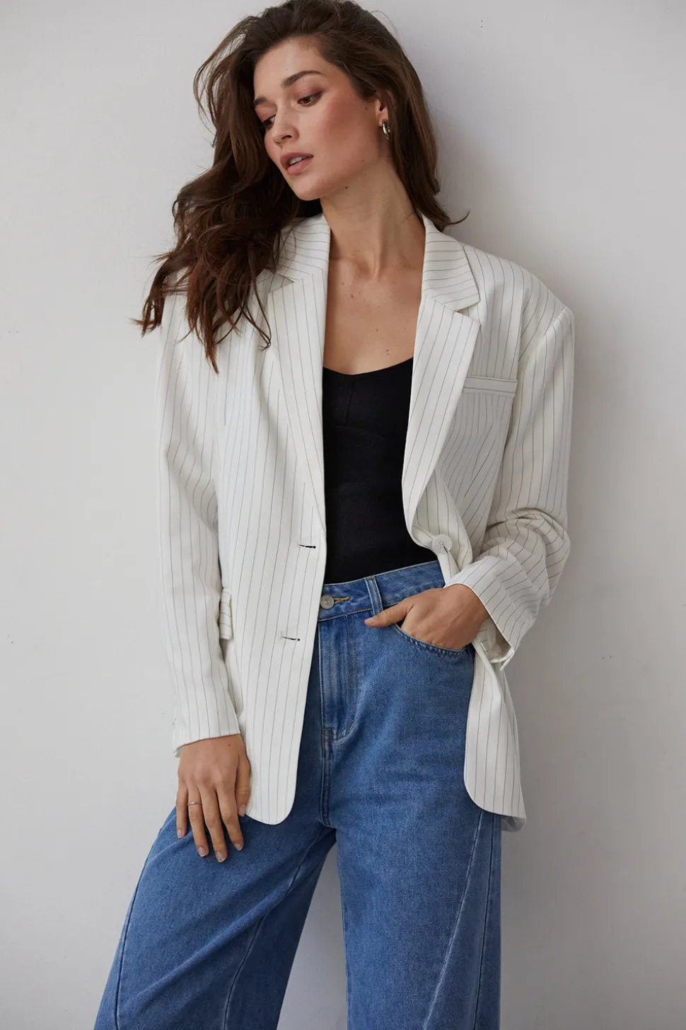 Zhuri Pinstriped Blazer