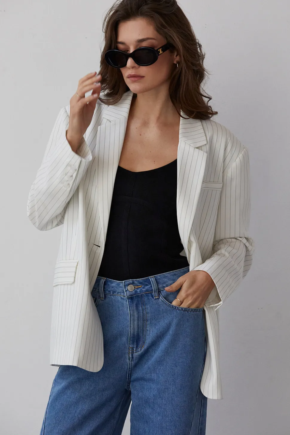 Zhuri Pinstriped Blazer