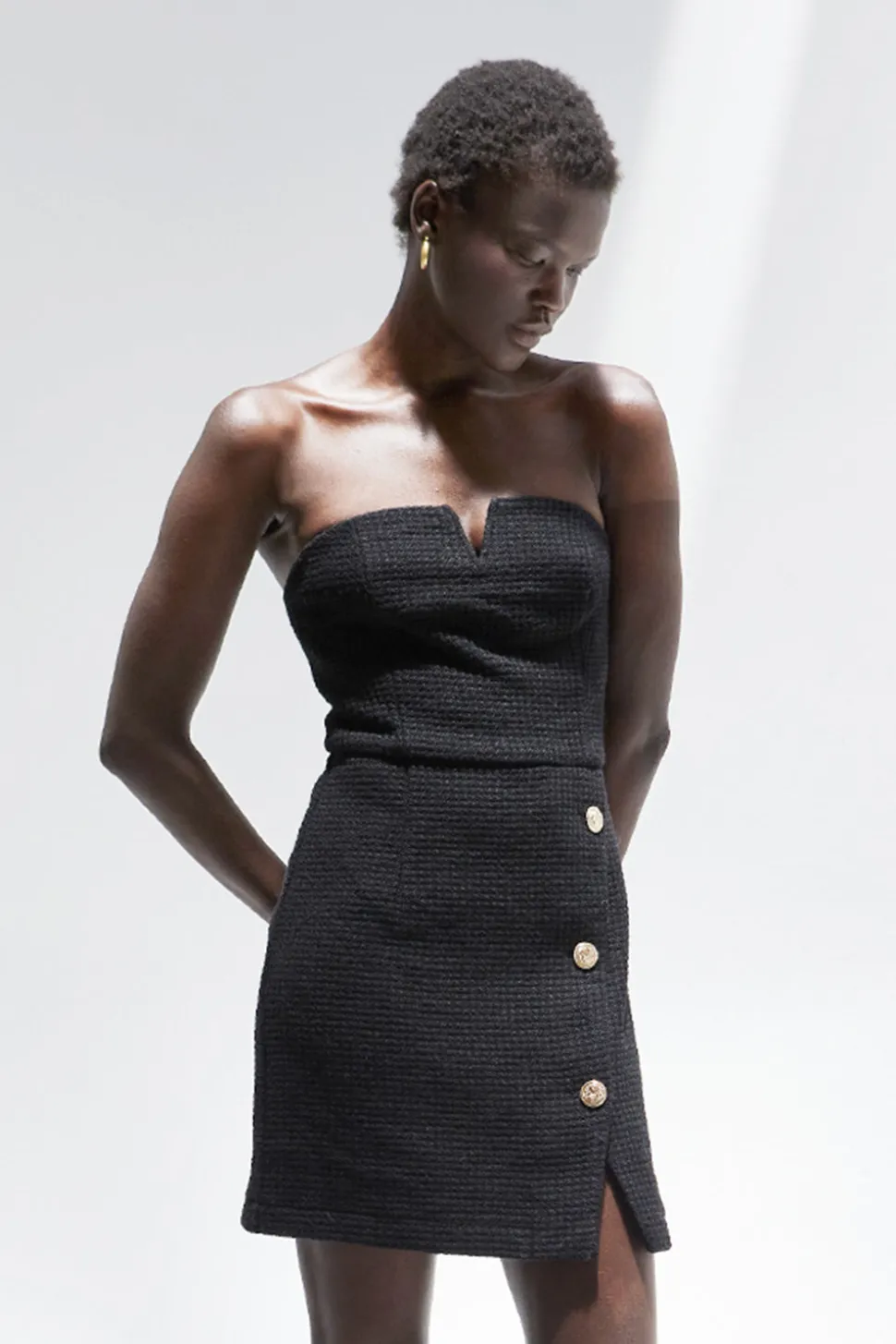 Zyah Tweed Mini Dress
